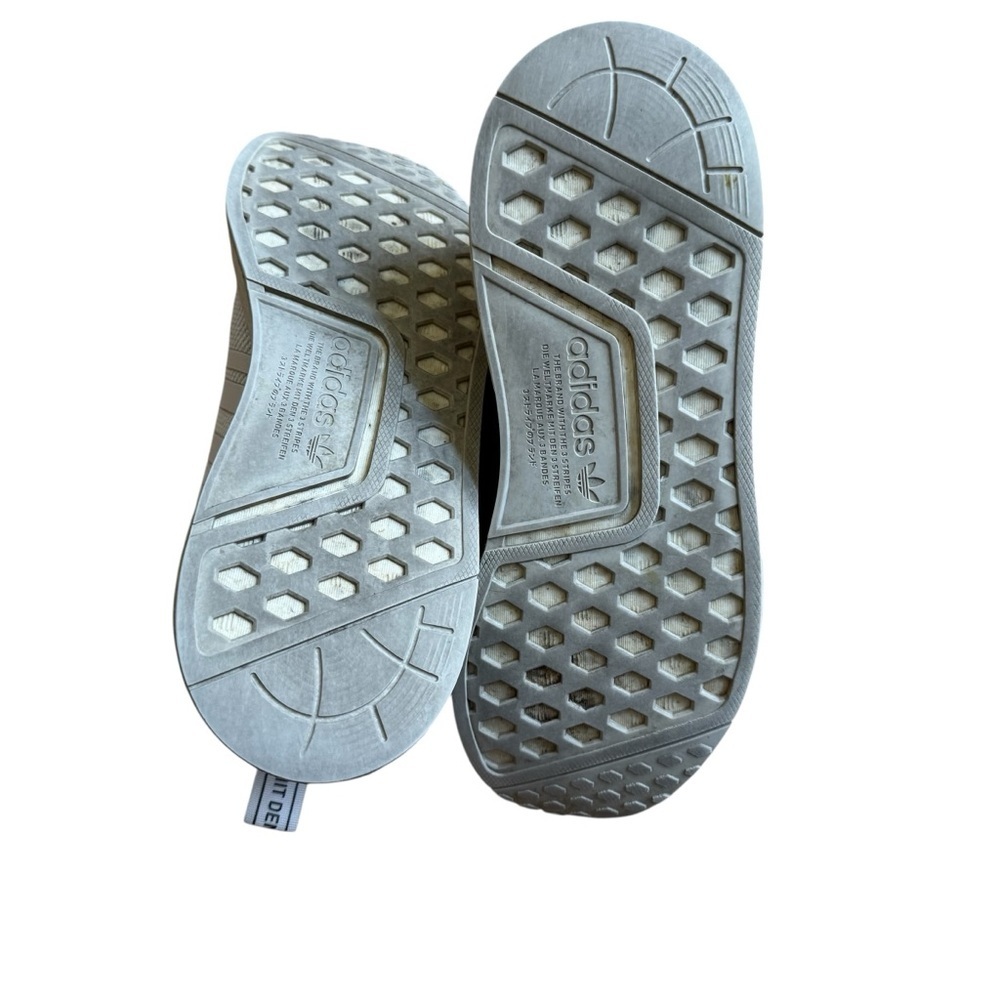Adidas Women's Originals NMD R1 Sneakers Running Mesh Breathable Beige Size 8.5 - Picture 6 of 10